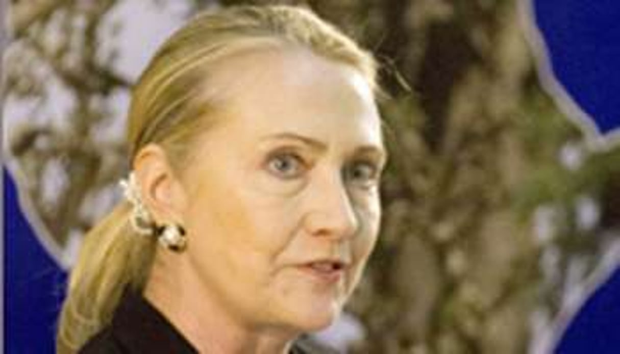 Hillary Clinton à Dakar, le 1er août. © Sipa