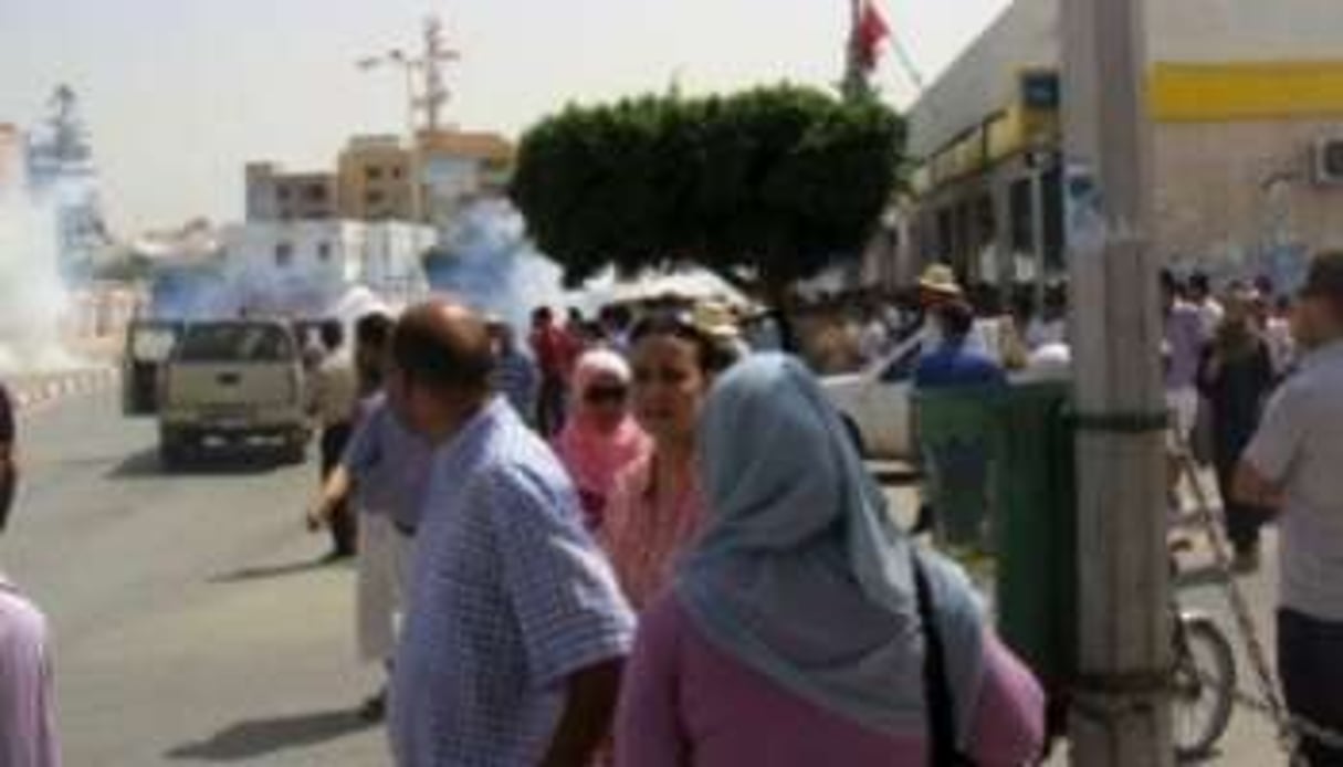 Les émeutes du 9 août à Sidi bouzid ont fait 5 blessés légers. © AFP