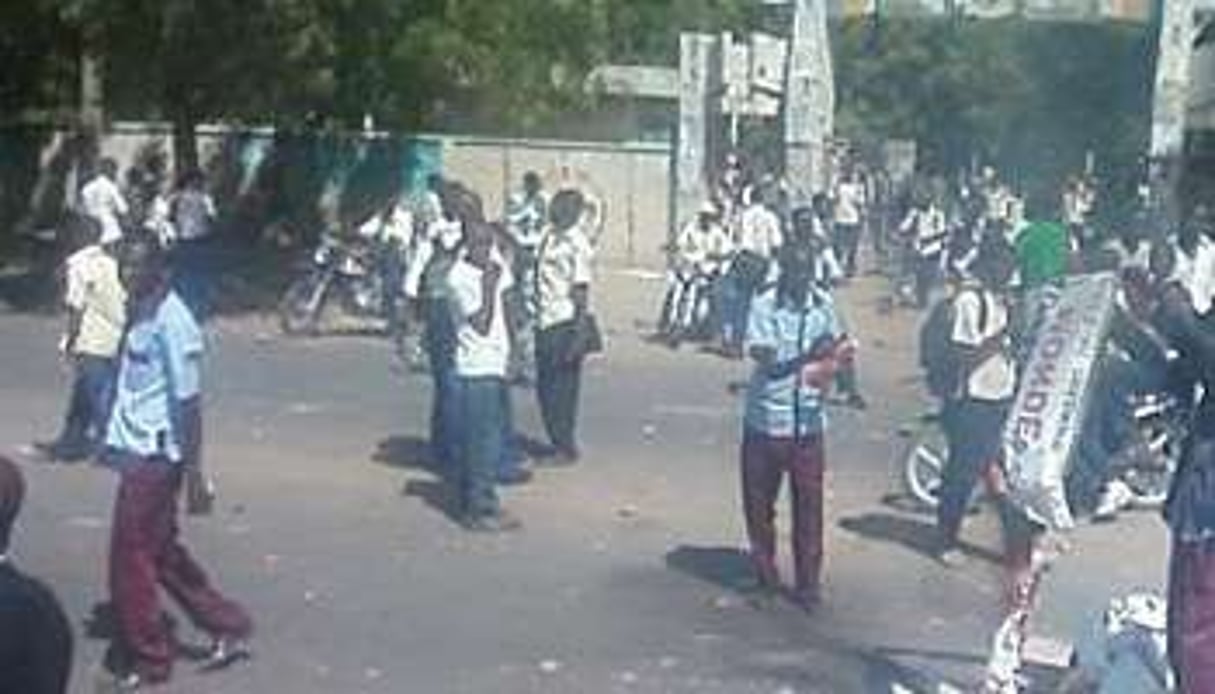 Des étudiants tchadiens manifestent, en novembre 2011. © DR