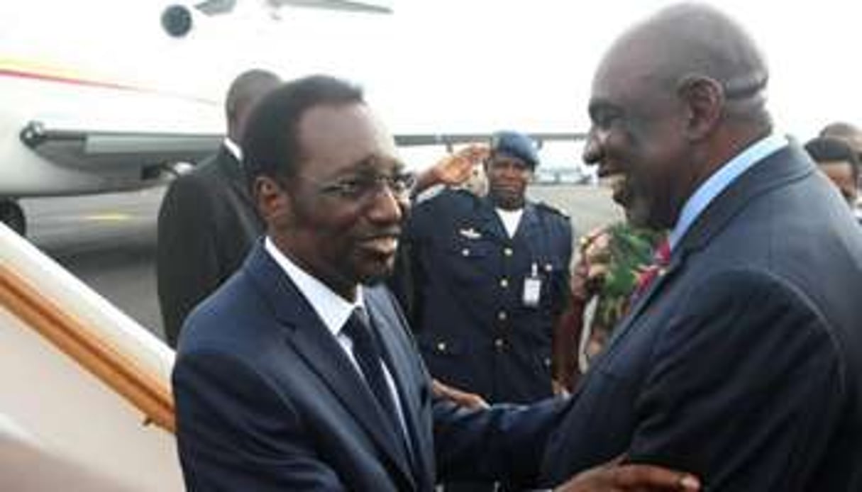 Le Président Dioncounda Traoré et le Premier ministre Cheick Modibo Diarra. © AFP