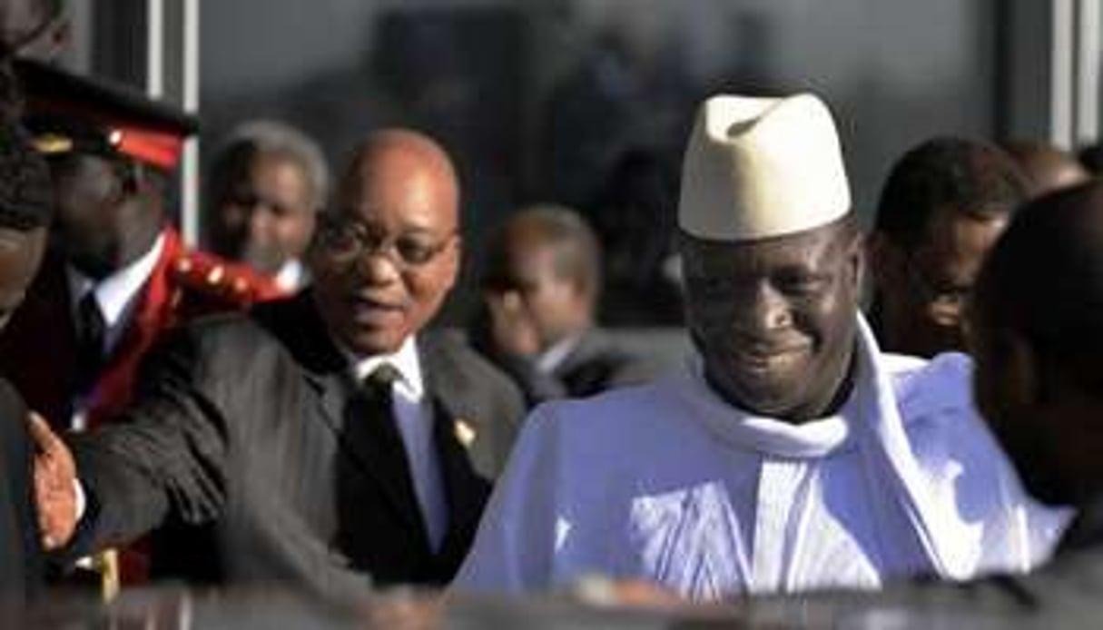 Le président de Gambie, Yahyia Jammeh, au sommet de l’UA le 30 janvier 2012 à Addis-Adeba. © AFP