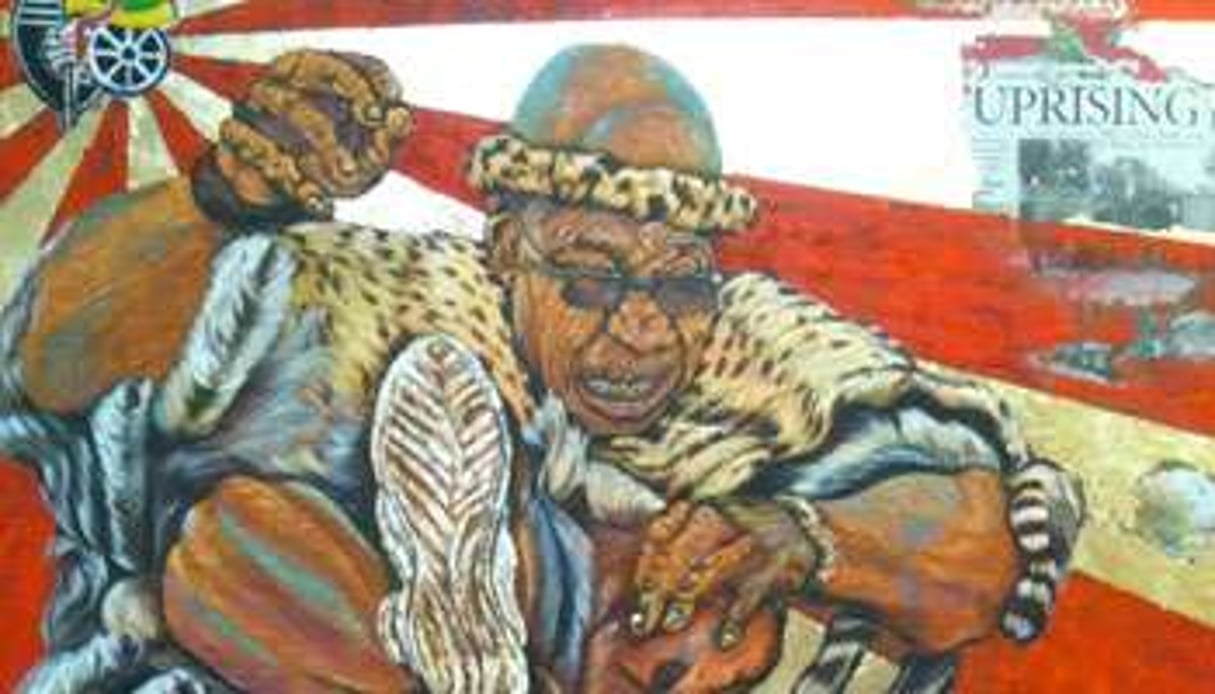 Une nouvelle oeuvre représente le président Zuma dénudé, en Afrique du Sud. © DR