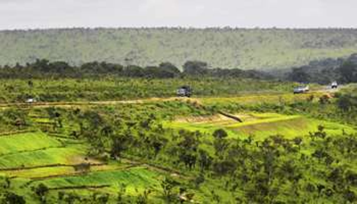 La RN1, entre Brazza et Kinkala. © Vincent Fournier/J.A