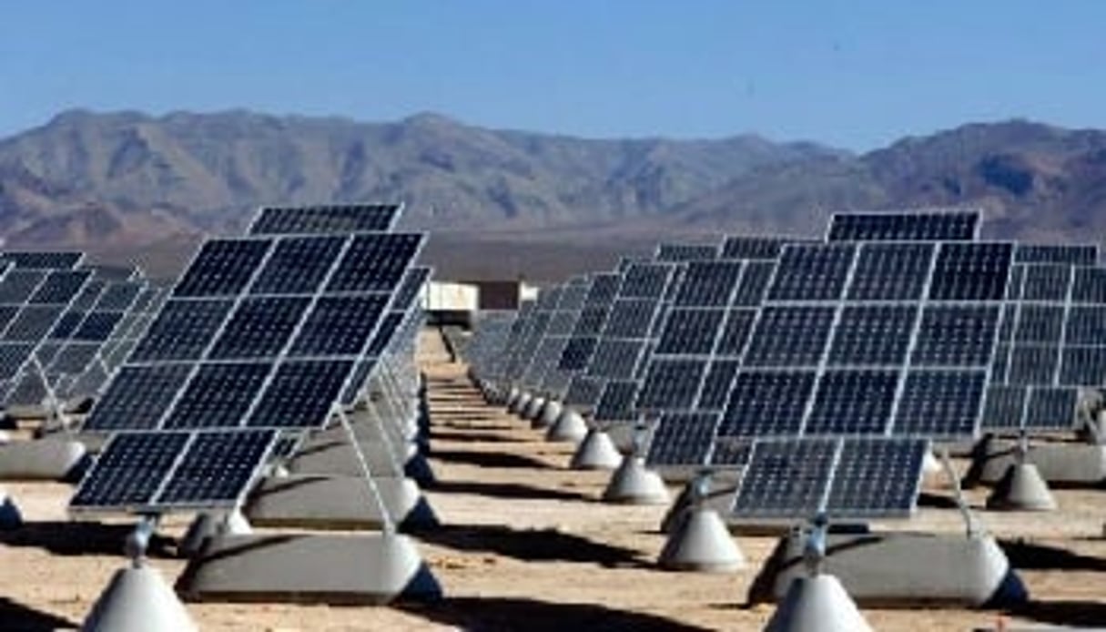 Une centrale solaire au Maroc. Le projet de centrale solaire de Ouarzazate doit être finalisé en 2015 et permettra d’alimenter le Maroc, plusieurs pays du pourtour méditerranéen et même une partie de l’Europe. DR
