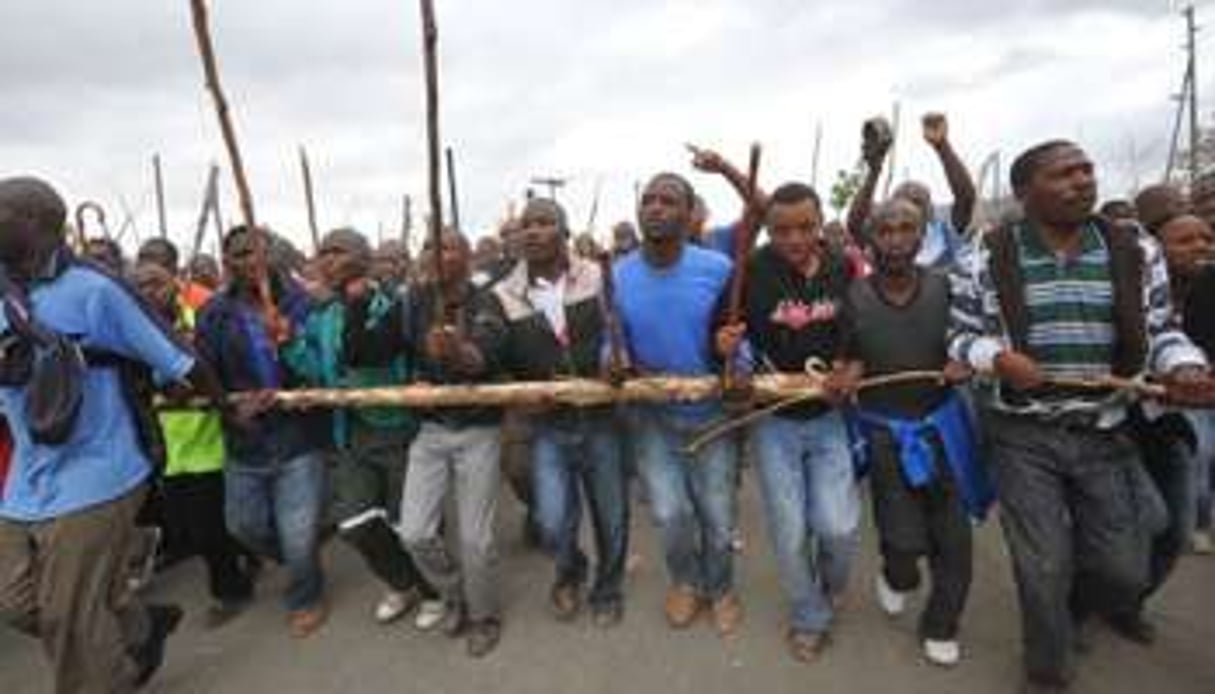 Toujours pas d’accord en vue entre les mineurs grévistes de Marikana et Lonmin. © AFP