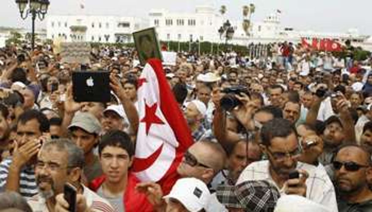 Une manifestation en faveur du parti islamiste Ennahdha, le 31 août 2012 à Tunis. © Reuters