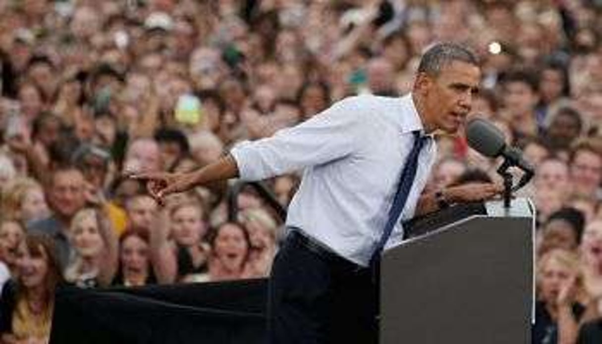 Barack Obama le 7 septembre 2012 à Iowa City. © AFP