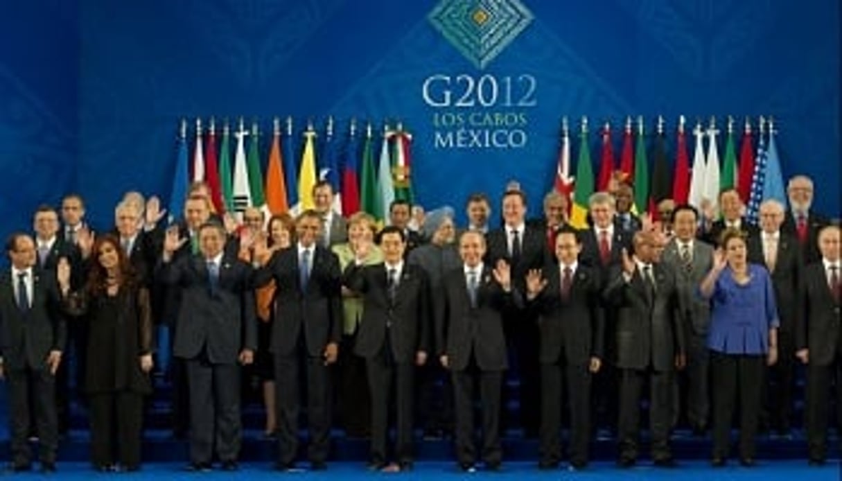 Photo de groupe prise lors du dernier sommet du G20, organisé à Los Cabos, au Mexique. Le G20 est constitué de 19 pays et de l’Union européenne. © AFP