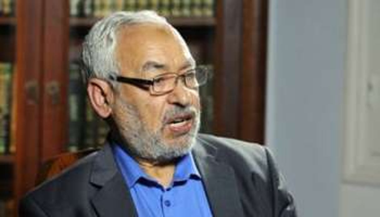 Rached Ghannouchi, chef du parti islamiste Ennahdha. © AFP