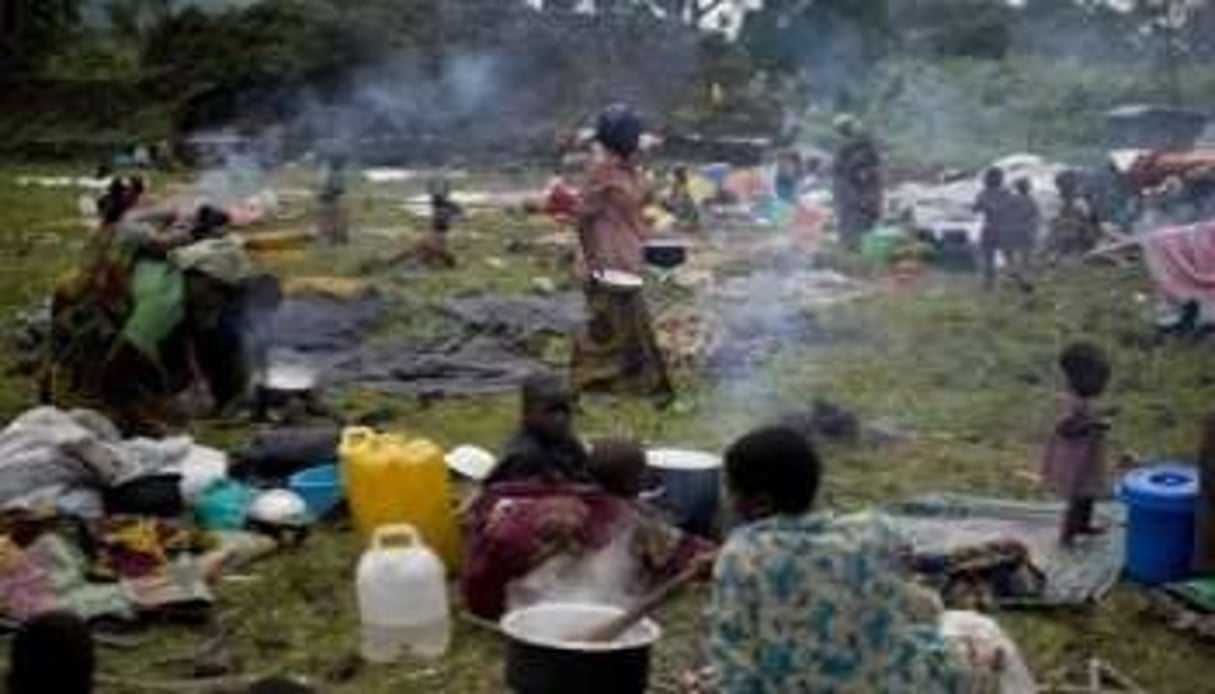 Réfugiés à Ngangi, dans l’est de la République démocratique du Congo (RDC), en 2008. © Walter Astrada/AFP