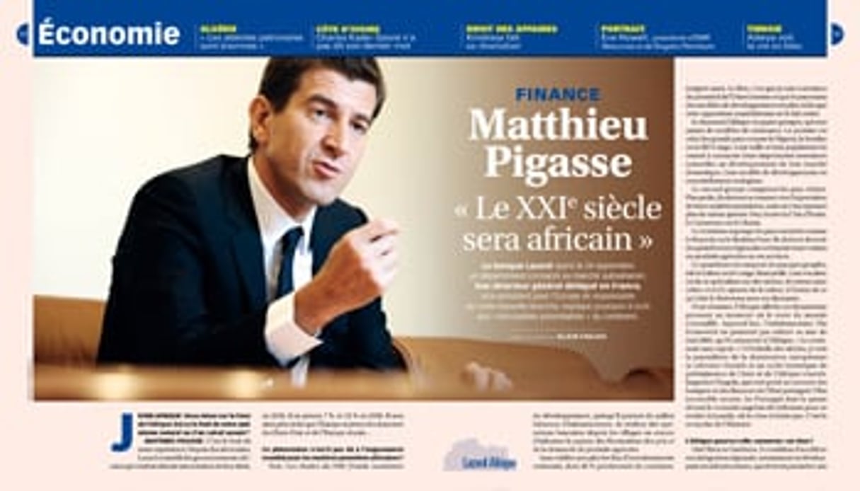 Cette semaine dans Jeune Afrique, interview de Matthieu Pigasse de la banque Lazard.