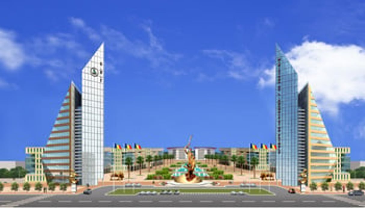 La maquette de la Cité internationale des affaires dont la construction devrait commencer en janvier 2013. DR
