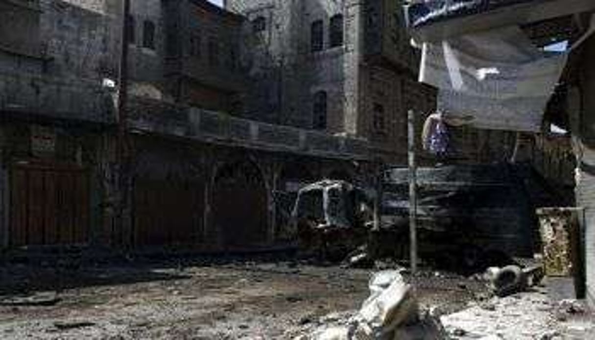 Une rue d’Alep, en Syrie, le 28 septembre 2012. © AFP