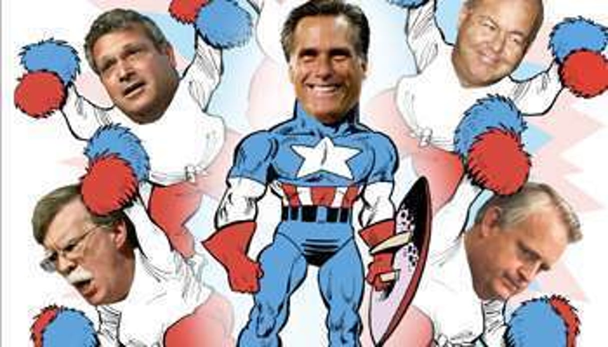 Mitt Romney, le superhéros, célébré par son fidèle staff diplomatique. © JA