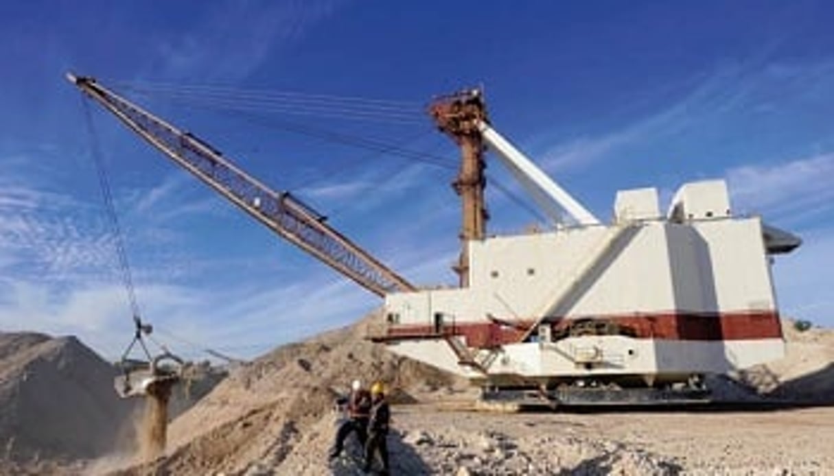 Une mine de phosphate exploitée par OCP. Le groupe marocain cherche à moderniser ses infrastructures et à renforcer ses capacités de production. © OCP