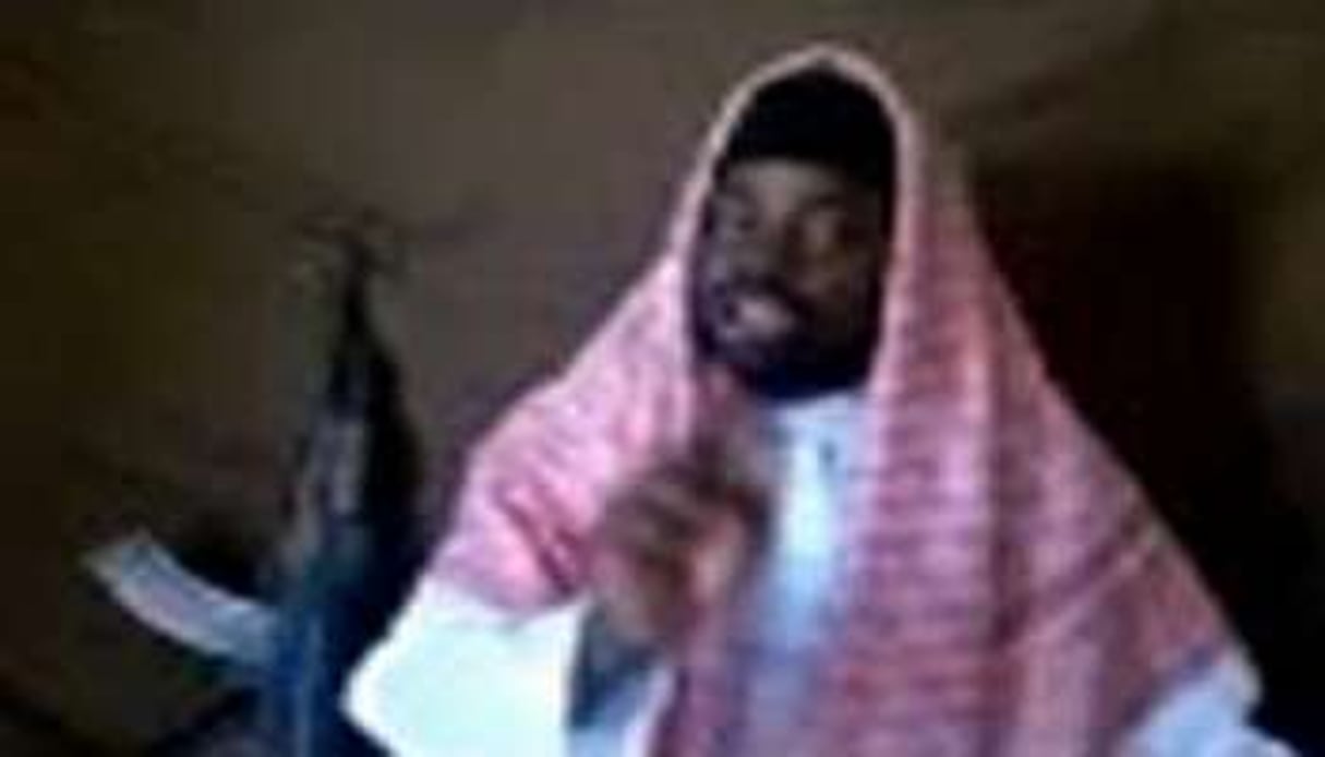 Capture d’écran d’une vidéo montrant Aboubakar Shakau, le chef présumé du groupe islamiste Boko © AFP