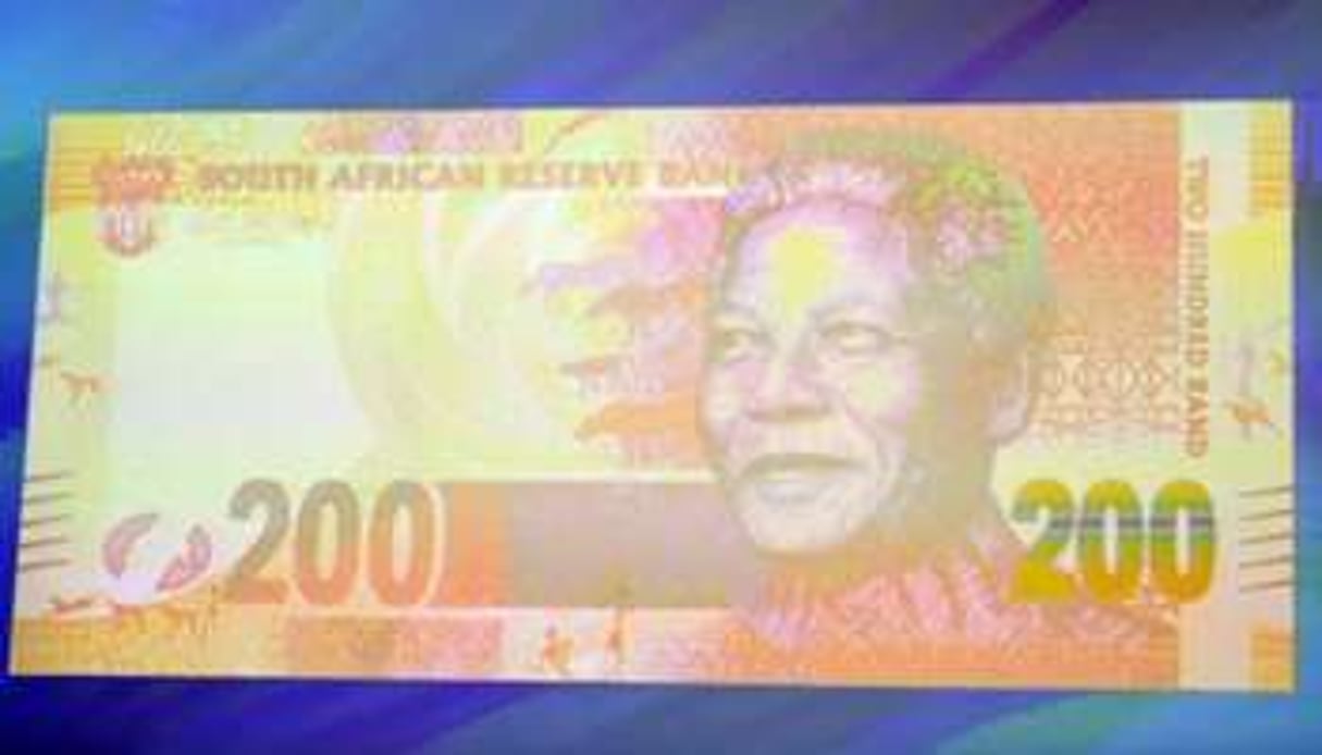 Un billet de 200 rands à l’effigie de Nelson Mandela. © AFP