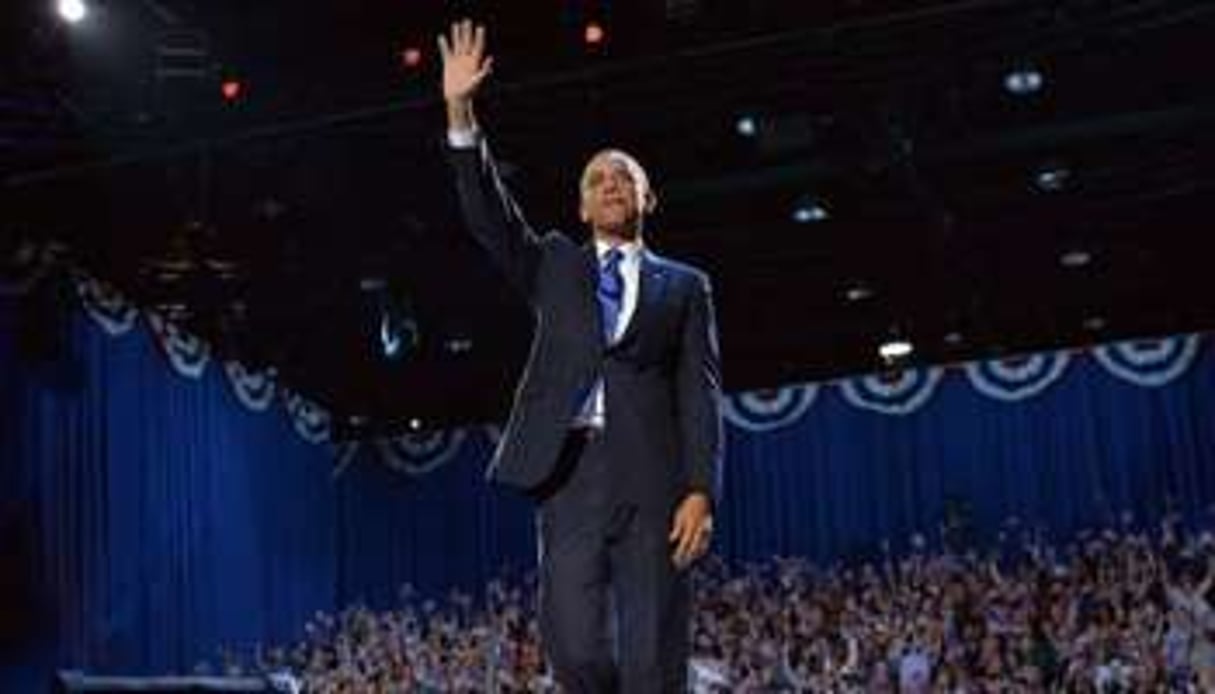 Barack Obama après sa réélection, le 6 novembre 2012, à Chicago. © Jewel Samad/AFP