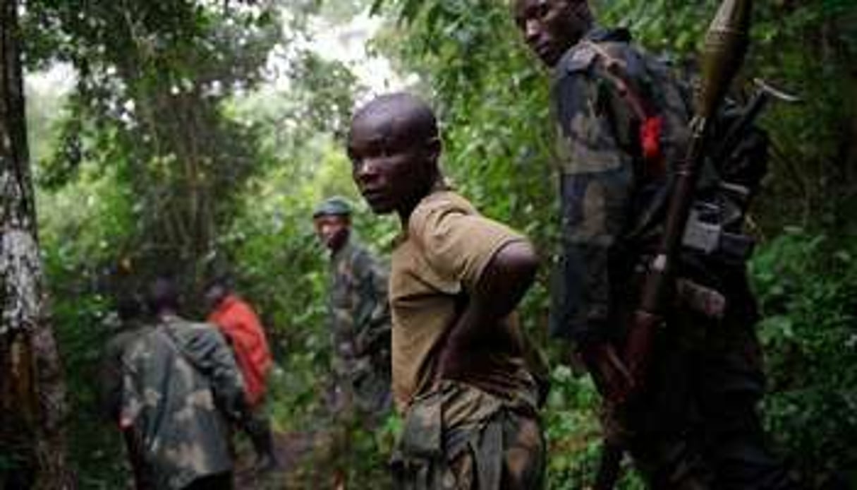 Des rebelles du M23 dans la province du Nord-Kivu, le 28 juillet 2012. © AFP