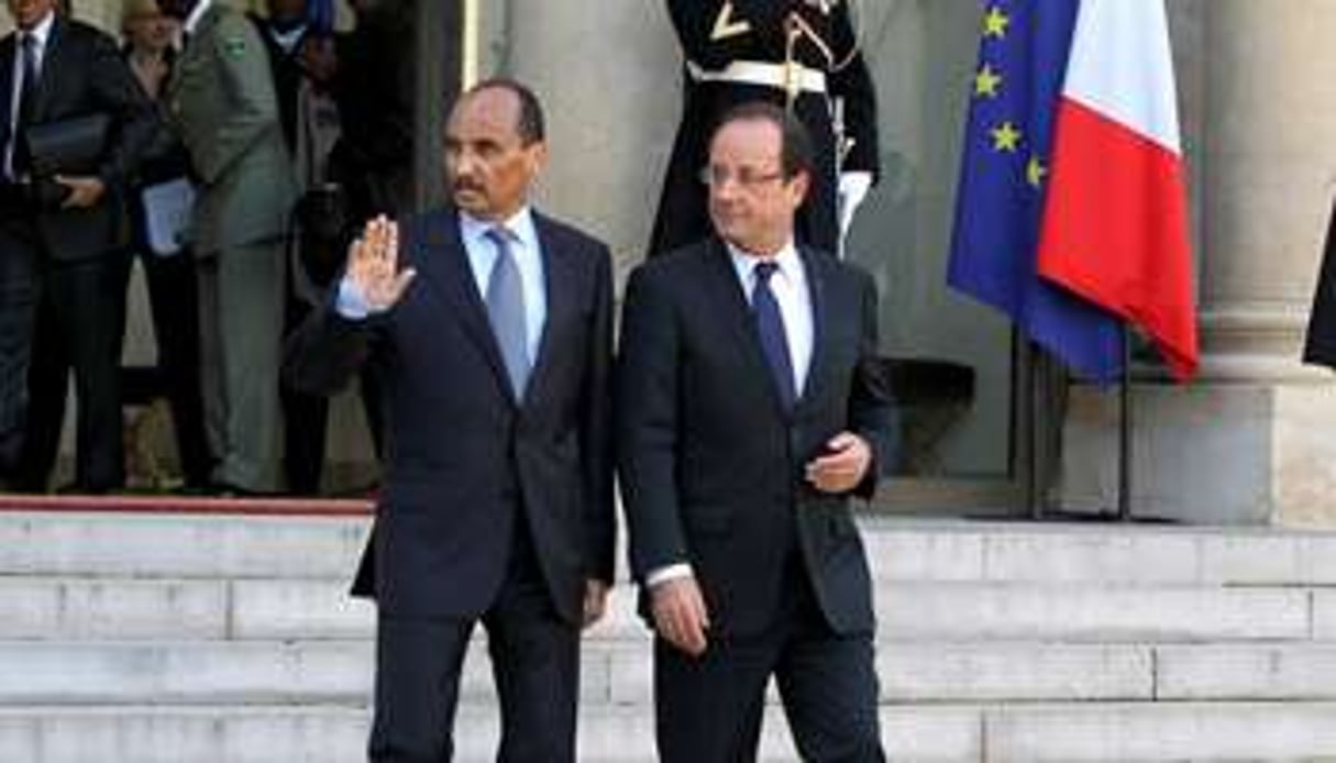 Mohamed Ould Abdelaziz et François Hollande, le 20 novembre, à l’Élysée. © Présidence de la République/Christelle ALIX