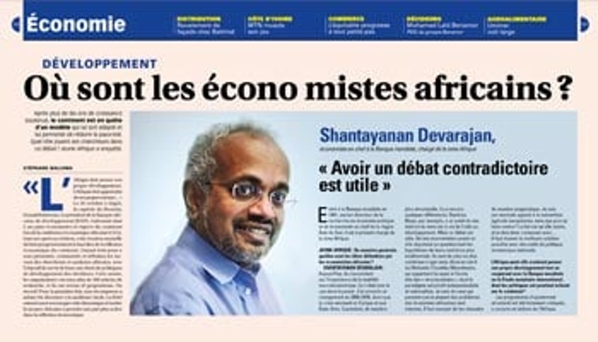 Cette semaine dans Jeune Afrique, grande enquête sur les économistes africains.