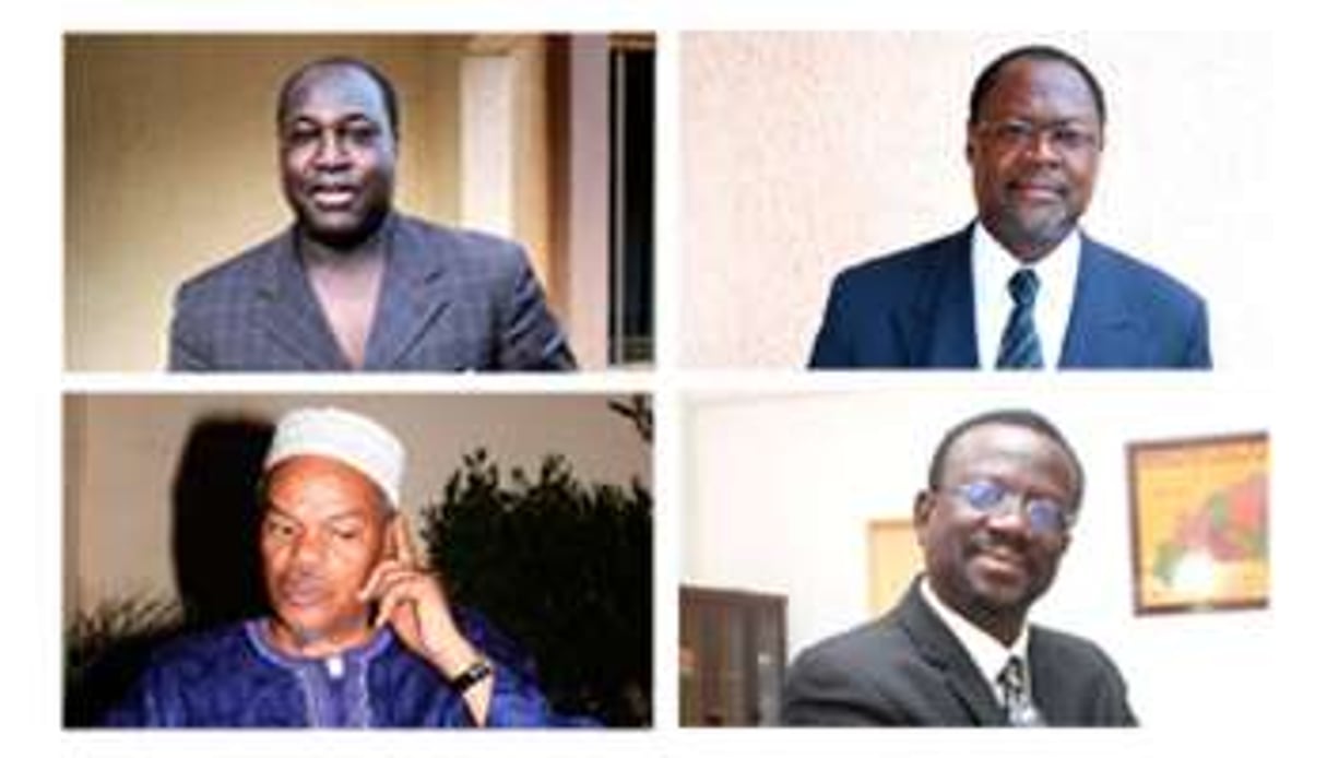 Figures de l’opposition : A. Ouédraogo, H. A. Diallo, Z. Diabré et B. Sankara (de g. à dr.). © Hippolyte Sama pour J.A.