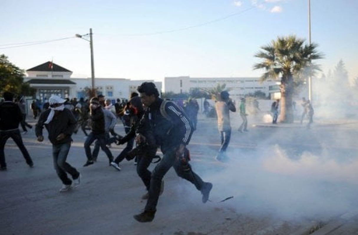 Tunisie: affrontements entre manifestants et policiers à Siliana © AFP