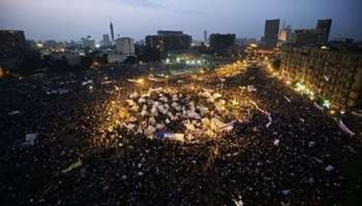 Manifestation de l’opposition place Tahirir, au Caire, le 30 novembre 2012. © AFP