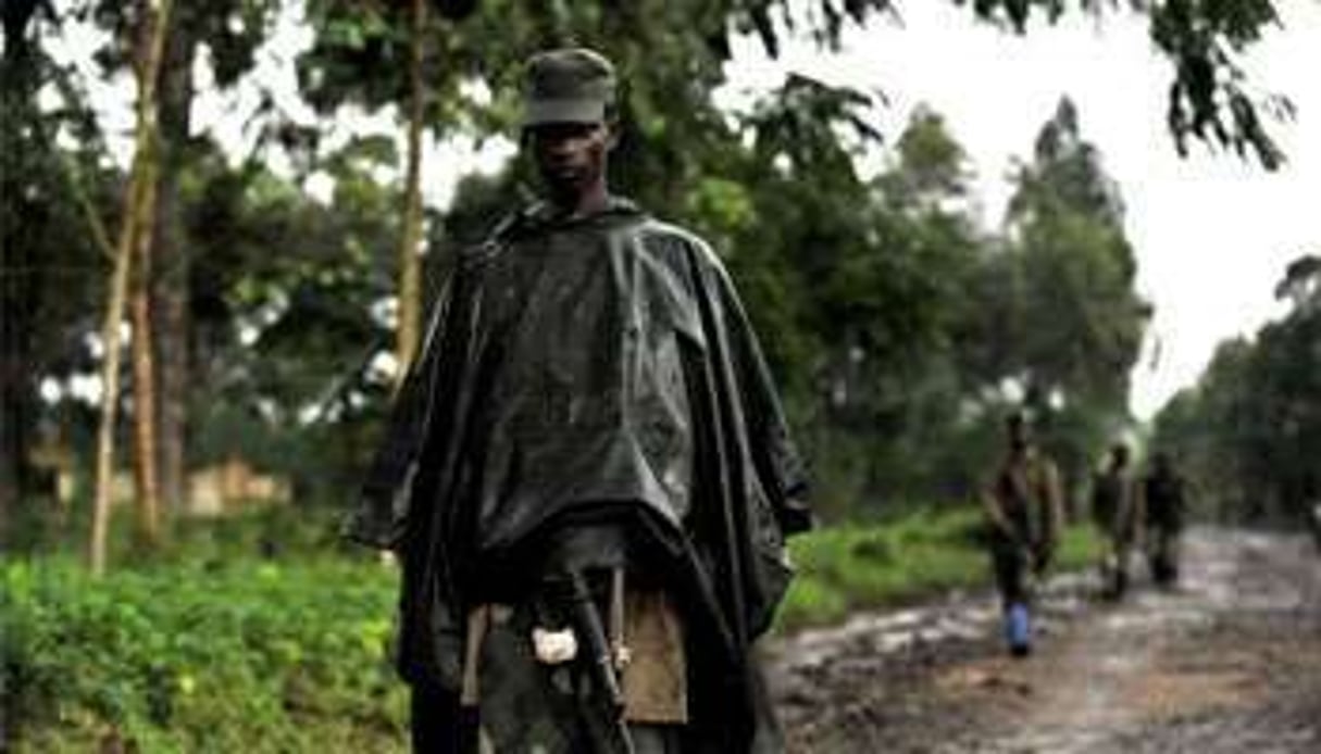 Soldat du M23, le 17 octobre, aux environs de Goma. © AFP