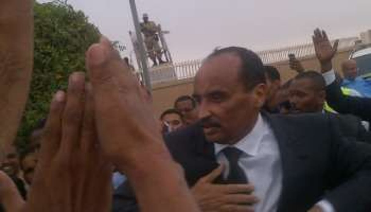 Mohamed Ould Abdelaziz, de retour à Nouakchott, le 24 novembre 2012. © Justine Spiegel/JA