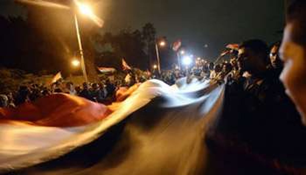 Manifestants devant le palais présidentiel au Caire, le 4 décembre 2012. © Gianluigi Guercia/AFP