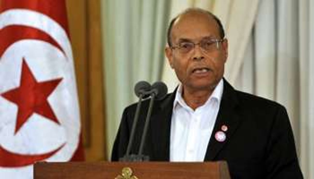 Le président tunisien Moncef Marzouki à Tunis, le 8 décembre 2012. © AFP