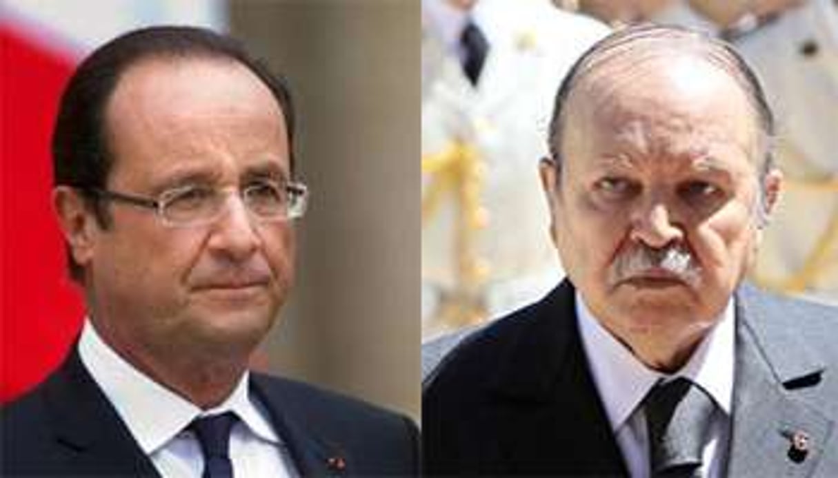 François Hollande et Abdelaziz Bouteflika. © AFP