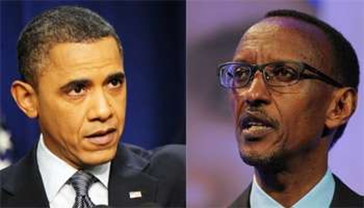 Barack Obama et Paul Kagamé. © AFP/Montage J.A.