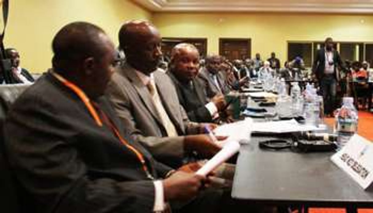 La délégation du M23, à Kampala en Ouganda le 11 décembre 2012. © AFP