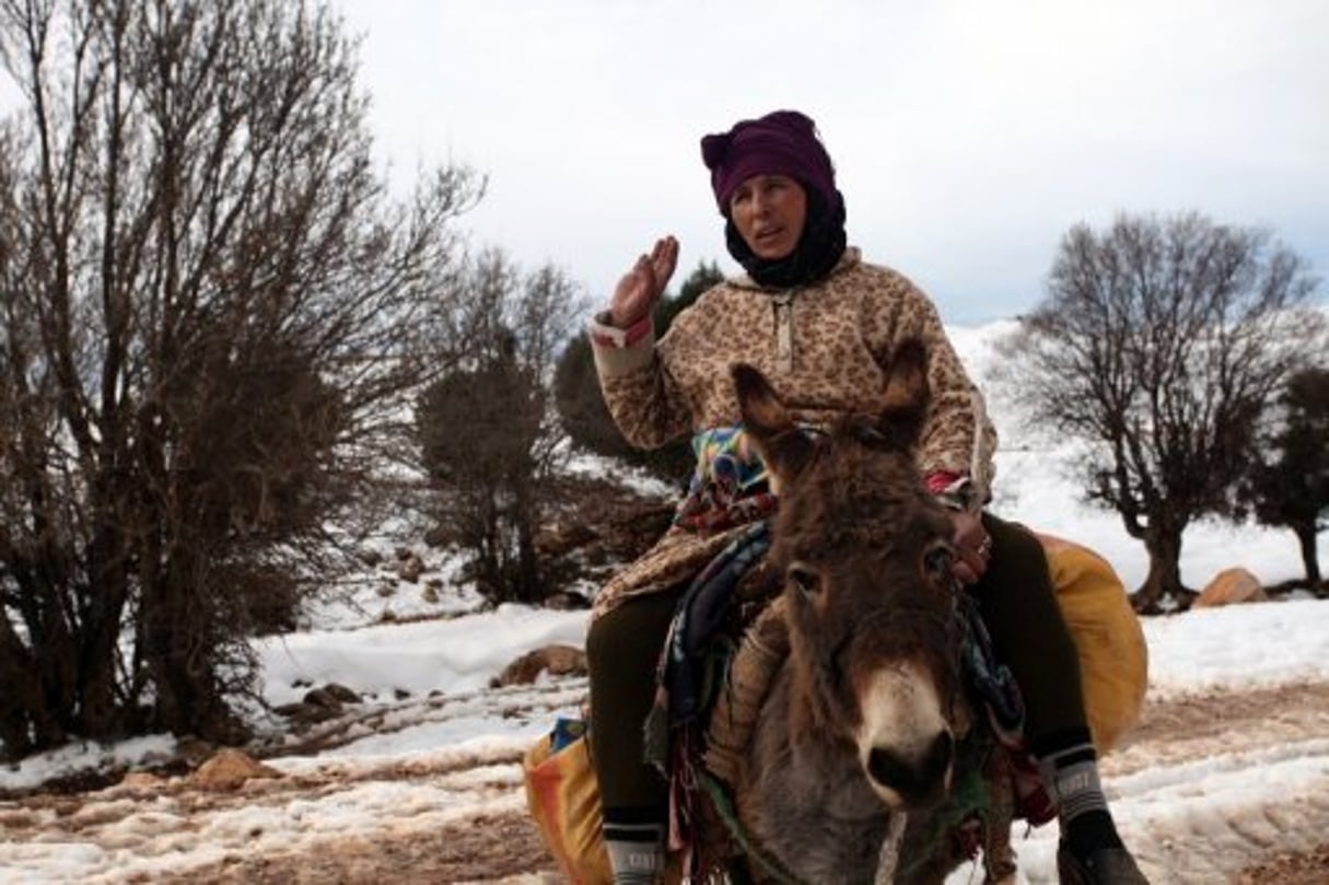 Maroc: avec l’hiver, les villageois du Moyen-Atlas luttent contre l’isolement © AFP