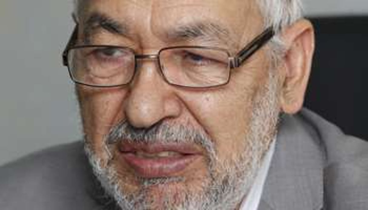 Rached Ghannouchi, dans son bureau de Tunis, le 7 août 2012. © Ons Abid/J.A