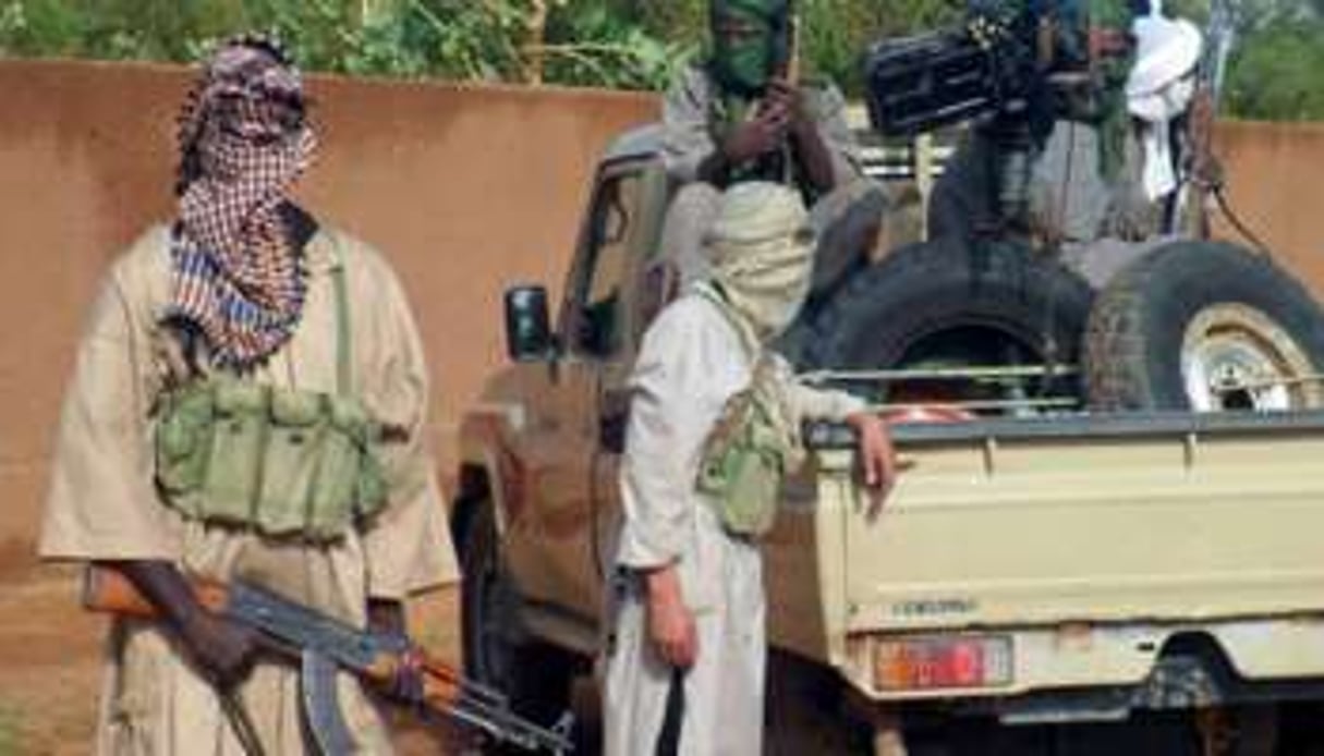 Des islamistes du groupe terroriste d’Ansar Eddine dans le nord du Mali. © AFP