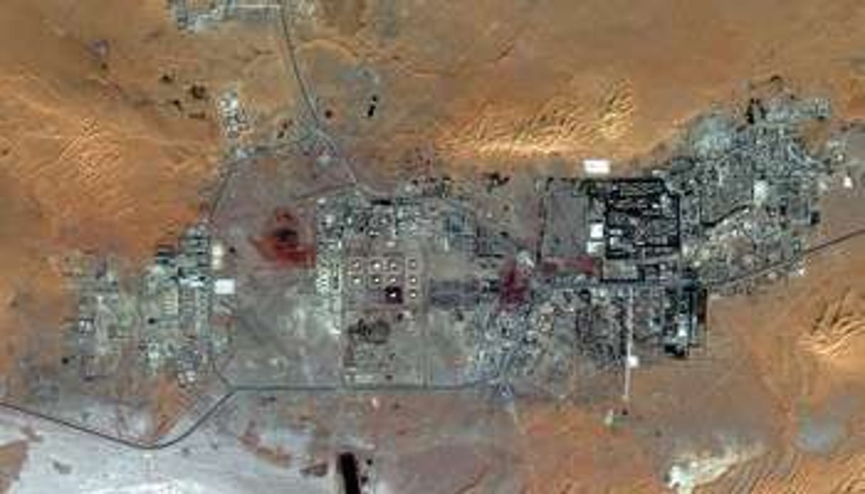 Vue satellite d’In Amenas, en Algérie, le 8 octobre 2012. © AFP