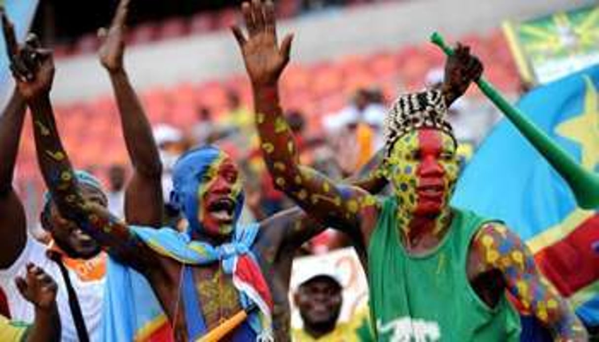 Supporteurs de la RDC le 20 décembre 2013 à Port Elizabeth. © AFP/Stephane de Sakutin