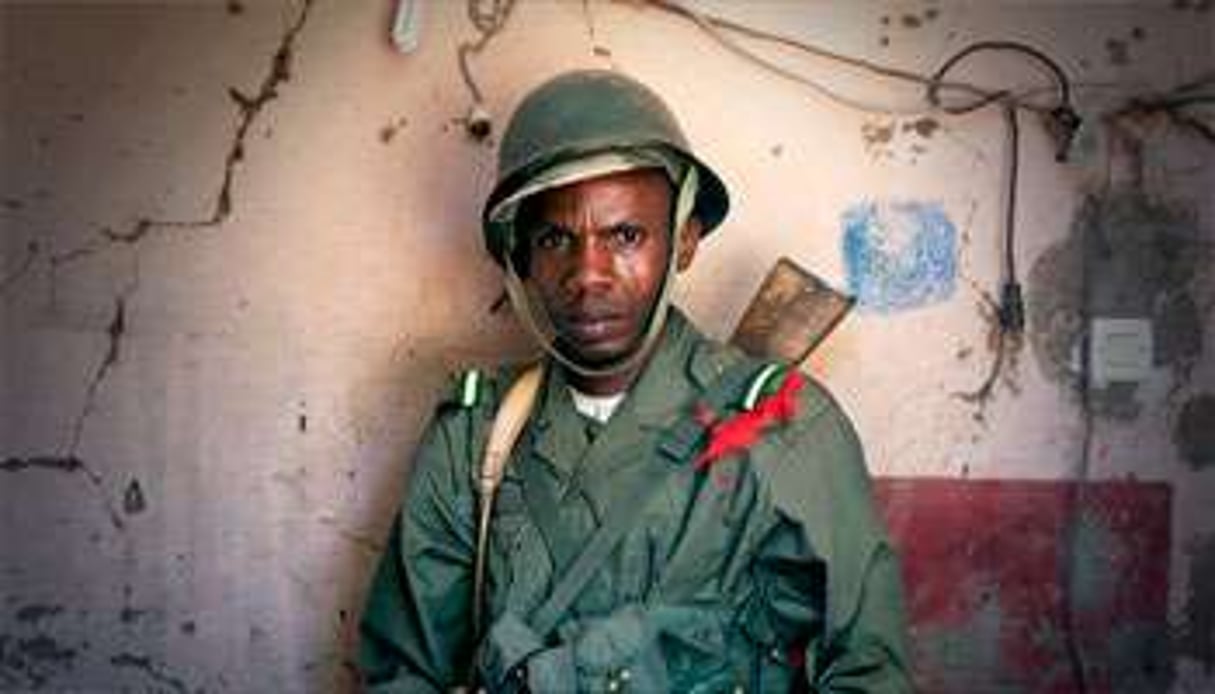Un soldat malien à Diabali, le 21 janvier. © Joe Penney/Reuters