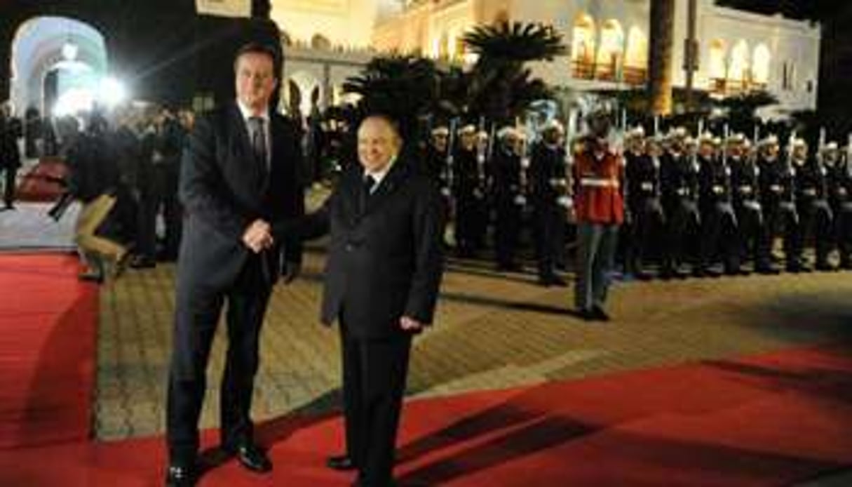 David Cameron et Abdelaziz Bouteflika le 30 janvier à Alger. © AFP