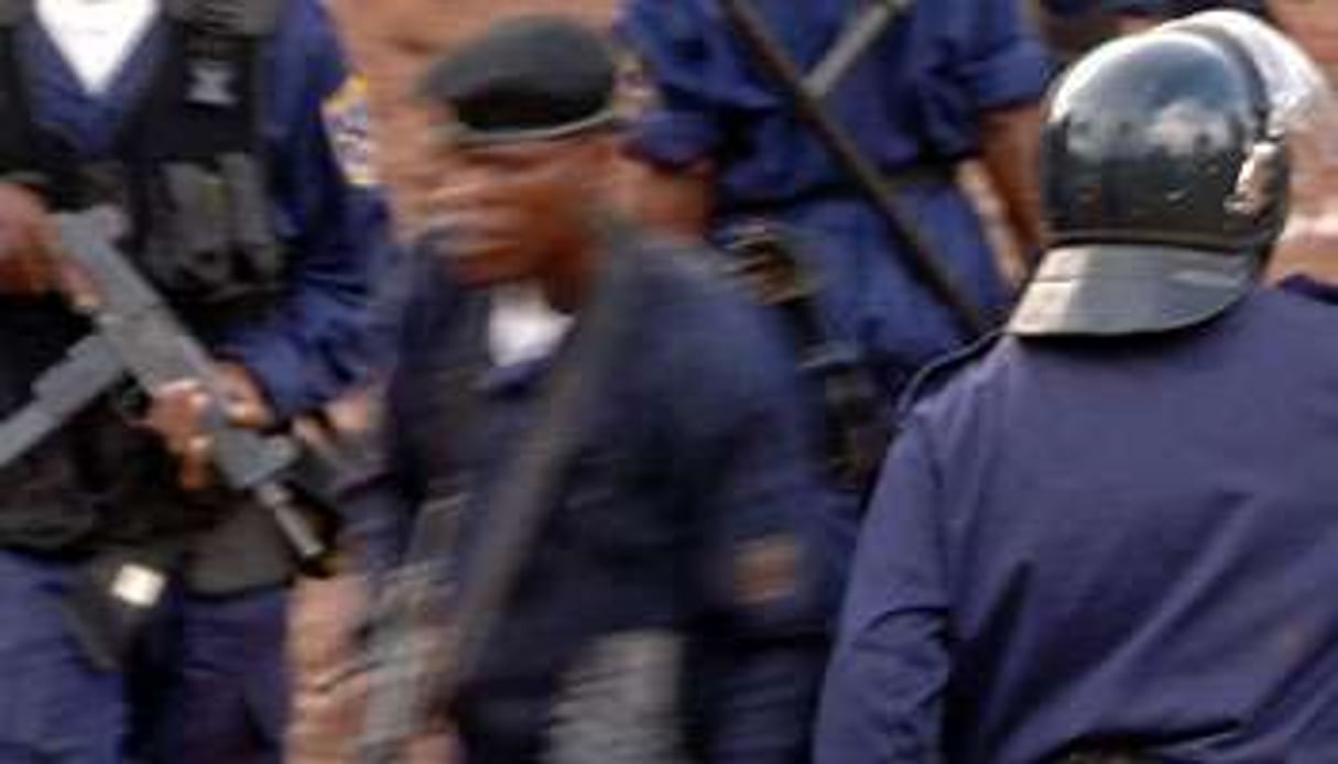 Des policiers à Bukavu, en RDC. © AFP