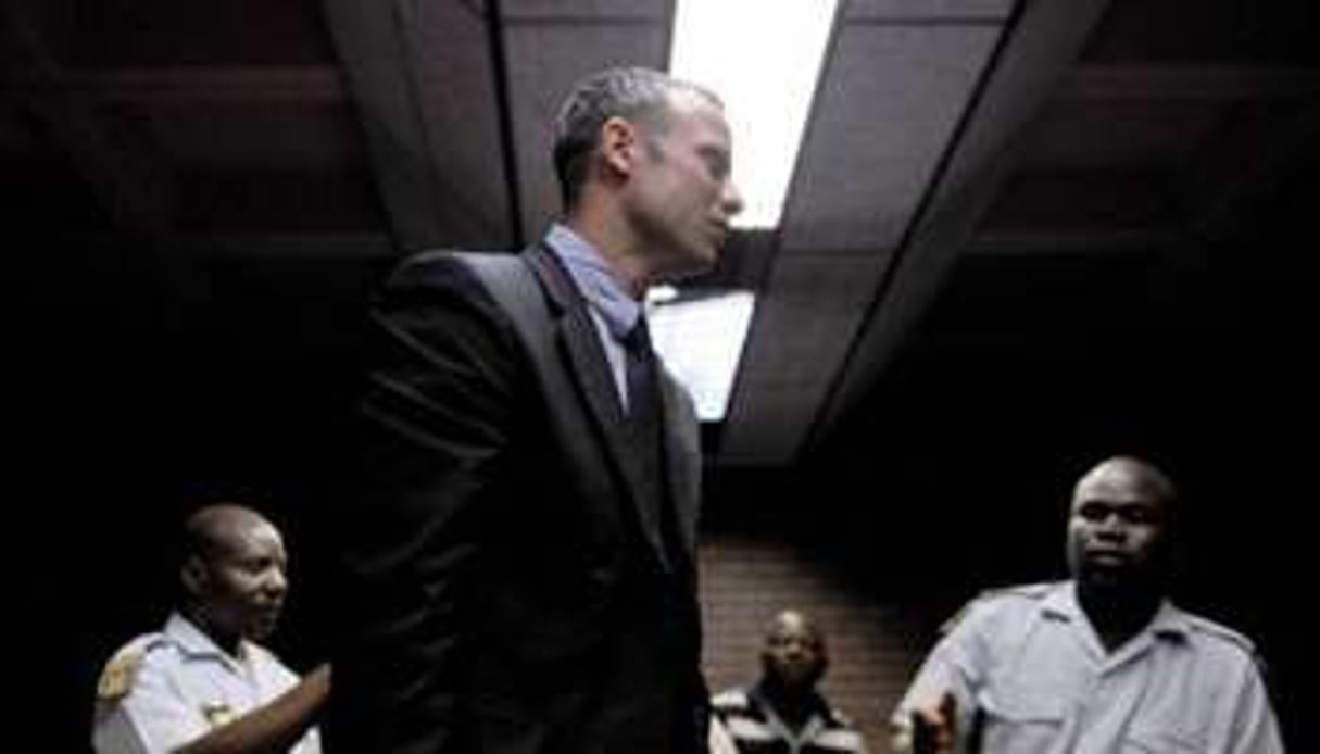 Oscar Pistorius, lors de l’audience au tribunal. © AFP