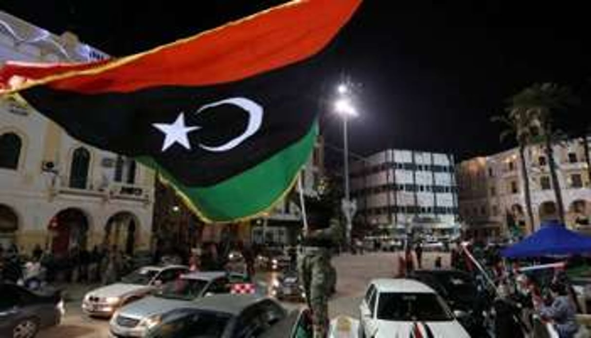 Les Libyens célèbrent le 2e anniversaire du début de la révolte qui a renversé le dictateur Mou © AFP
