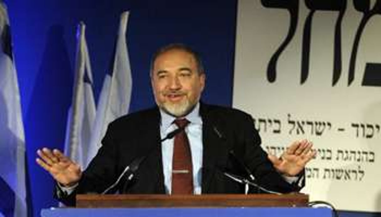 L’ex-ministre israélien des Affaires étrangères Avigdor Lieberman, le 16 janvier 2013 à Ashdod. © AFP