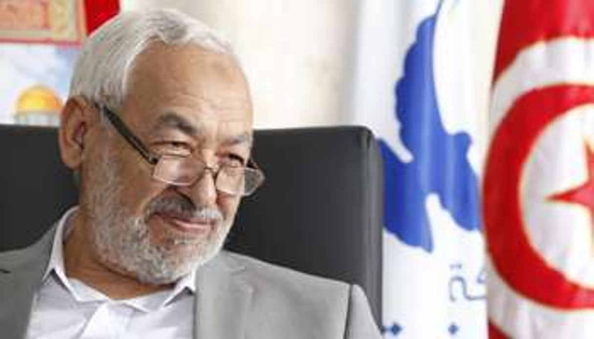 Rached Ghannouchi dans son bureau de Montplaisir, le 7 août 2012. © Ons Abid/J.A
