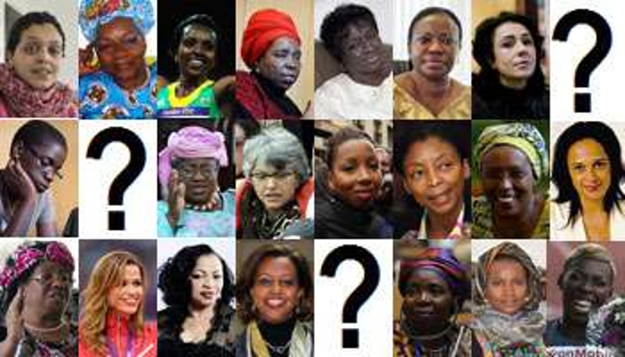 Les 21 femmes d’exception sélectionnées par Jeune Afrique. © AFP/Reuters/JA