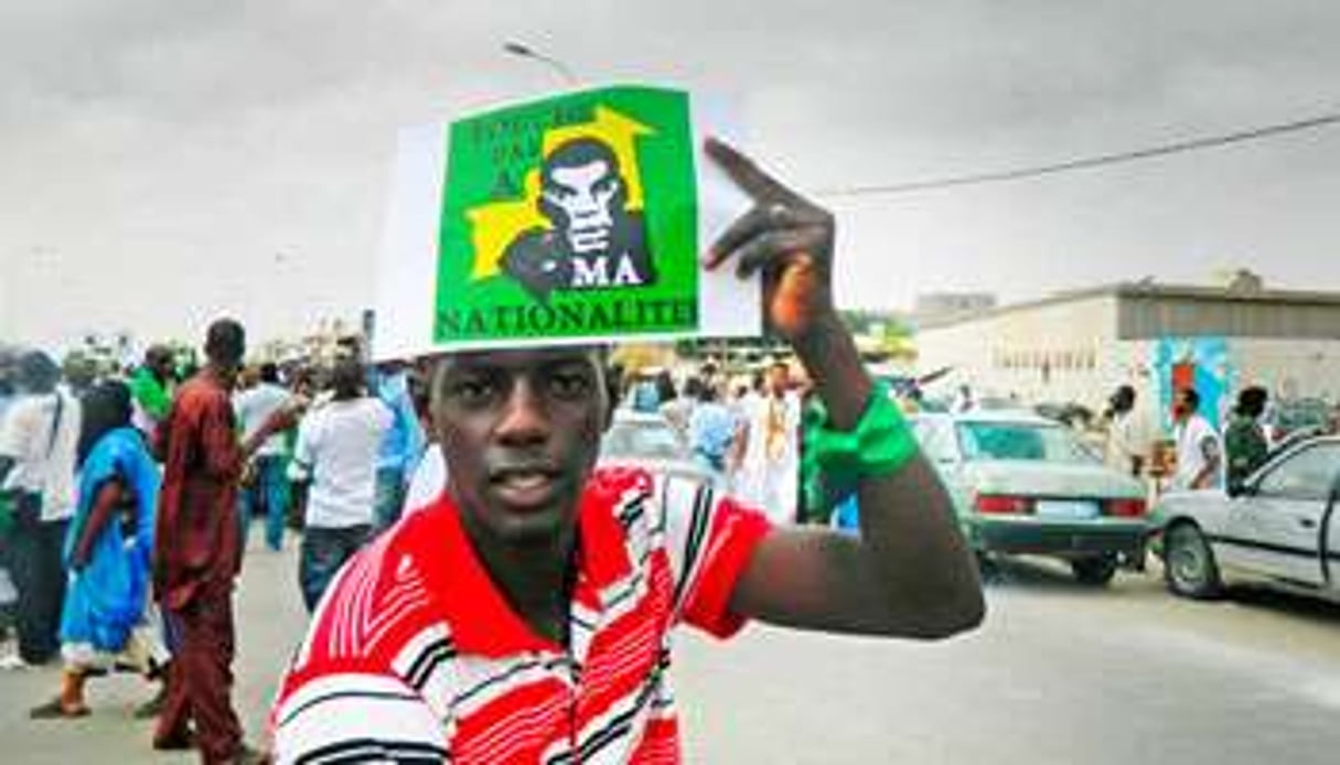 Manifestation Touche pas à ma nationalité, le 10 septembre 2011, à Nouakchott. © DR