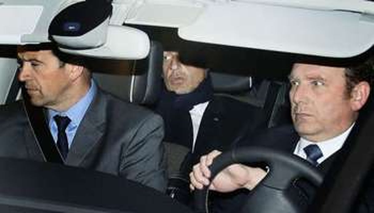 L’ancien président de la République quitte le palais de justice de Bordeaux, le 21 mars. © AFP